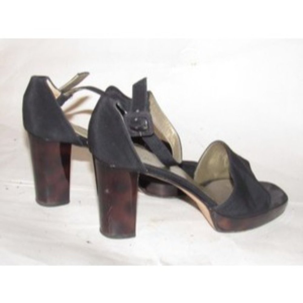 Saint Laurent Mod Black W Tortoise Shell Open Toe - image 6